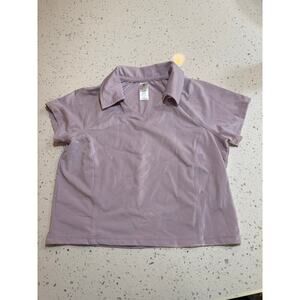 Yogaliscious  lavender girls size 10 medium polo